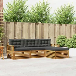 Set vanjskih sofa Prirodna i antracit 249,5 x 162,5 x 73 cm