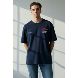 Trendyol Muška majica Tmnss25Ts00111, Tamnoplava