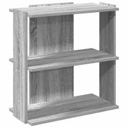 Regal za knjige s 3 razine siva boja hrasta 60x30x60 cm drveni