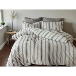 Komplet set posteljina Cotton-Life 200x220cm Antrasit - Francuski ležaj