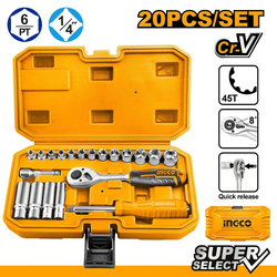 Set gedora HKTS14201 20 kom 1/4” Industrial INGCO