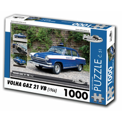 Retro cars - Puzzle Volha Gaz 21 VB II (1966) - 1 000 kosov