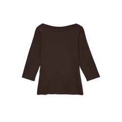 VERO MODA Majica VMPanda temno rjava