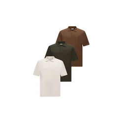 JACK & JONES Majica JJEAUSTIN karamel/temno zelena/bela