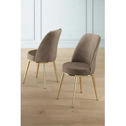 Hanah Home Set stolica Pefa, 45x91x42 cm, 4 komada, Zlatno-smeđe boje