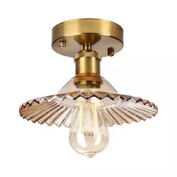 Stropni luster TRISH 1xE27/15W/230V zlatna/dimljeno bež