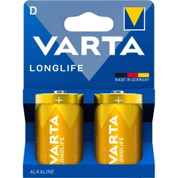 Varta D baterije, dolgotrajne, 2 paketa, alkalne