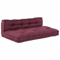 Jastučić za paletni kauč 2 pcs Bordo 120 x 80 x 38 cm Tkanina