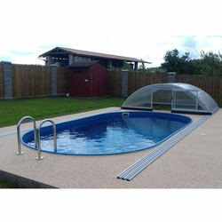 AZURO bazen iz pločevine IBIZA + PREMIUM oprema (8.00x4.16x1.50m), ovalen