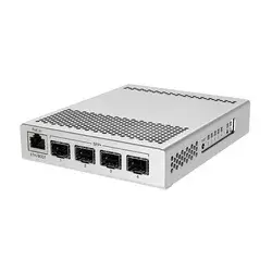 MikroTik Cloud Router Switch 305-1G-4S+IN with 800MHz CPU, 512MB RAM, 1xGigabit LAN, 4xSFP+ cages, RouterOS L5 or SwitchOS (dual boot), metallic desktop case, PSU (CRS305-1G-4S+IN)