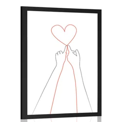 Plakat preplet dveh src - 20x30 no frame