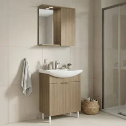 HANAH HOME Kupatilski ormarić sa umivaonikom i ogledalom (2 komada) Purus 65 438