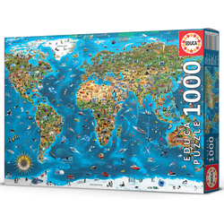 Puzzle Wonders of the World Educa 1000 dijelova i Fix ljepilo od 11 godina
