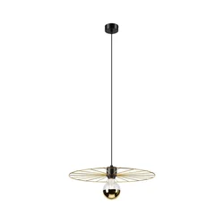 Luster na sajli MONTANA 1xE27/15W/230V prečnik 45 cm zlatna/crna