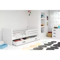 Drveni dečiji krevet Rico - beli - 200x90cm