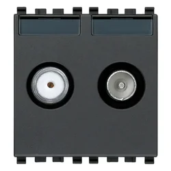 VIMAR EIKON TV-RD-SAT JEDNOS.2 IZLAZA 2M TV/SAT ANTRACIT VI20302.01