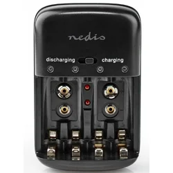 NEDIS Punjač baterija AA/AAA/9V/ BACH07/ LED indikator