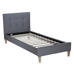 Homestyle4U Posteljni okvir, 90x200 cm, siva