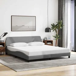 Okvir za krevet Dover svijetlo siva 180x200 cm tkanina