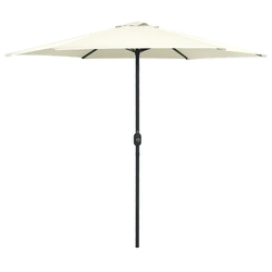Vrtni suncobran s aluminijskim stupom 270x246 cm pijesak bijeli