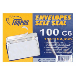 FORPUS kuverta C6, 114 x 162 mm, bela 100/1