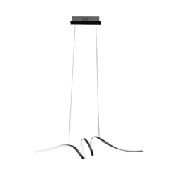 LED luster na sajli LOOP LED/28W/230V, crni