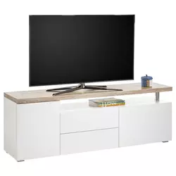 NISKA KOMODA  160/55/38 cm  bela, sonoma hrast
