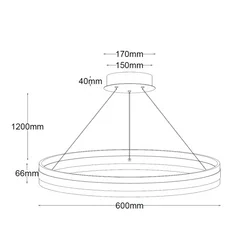SOLEA 13 LUSTER 48W 3000/4000/6000K BELA