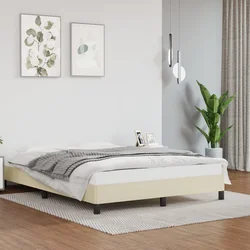 Okvir za krevet krem 140x190 cm od umjetne kože