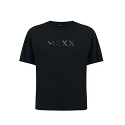 MEXX Majica črna/srebrna
