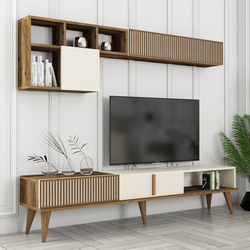 Hanah Home Milan TV TV polica, Braon-Bela