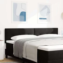 LED glava kreveta s LED trakama Crna 180 cm Baršun