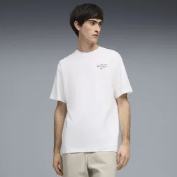 PUMA Graphic Slogan Relaxed Tee Men, Clothing, White, S