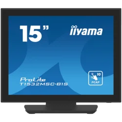 IIYAMA 15 PCAP Bezel Free Front, 10P Touch, 1024x768, Speakers, VGA, DisplayPort, HDMI,330cd/m2 (with touch), USB Interface, Built-In Power Adapter,