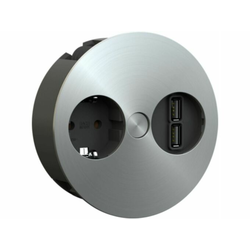 BACHMANN TWIST Ugradna uticnica 1xšuko+1 dupli USB punjac 5V/3,1A,ce 931.031