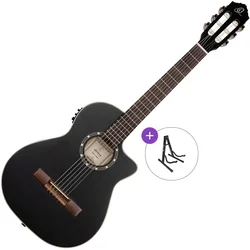 Ortega RCE125SBK-3/4 Basic SET 3/4 Satin Black Klasična kitara z elektroniko