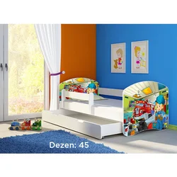 Deciji krevet ACMA II 180x80 F + dusek 6 cm WHITE45