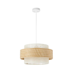 Viseći luster BOHO 1xE27/60W/230V prečnik 40 cm juta/krem