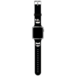 Karl Lagerfeld Strap KLAWMSLCKK Apple Watch 38/40/41mm black strap Silicone Karl Choupette Heads (KLAWMSLCKK)