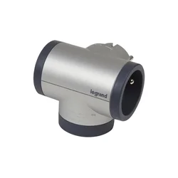 Legrand 049439 - rotirajući razdelnik sa 2 utičnice, Tip E + USB-A + USB-C, srebrna/crna
