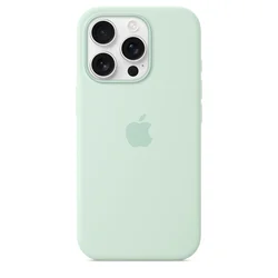 iPhone 16 Pro Silicone Case sa MagSafe-om - Aquamarine