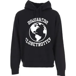 Črna jopa s kapuco Dsquared2