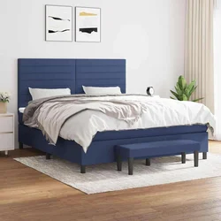 vidaXL vidaXL Box spring postelja z vzmetnico modra 180x200 cm blago, (20893605)