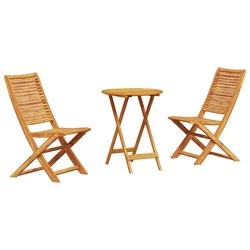 Sklopivi bistro set 3 kom. Smeđa Čvrsto drvo akacije