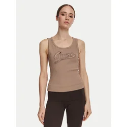 Guess Top W6YP30 K4380 Svetlo rjava Slim Fit