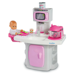 Kuchynské štúdio pre bábiku The Babys Kitchen Écoiffier s varením a jedálenským kútikom od 18 mes ECO2899