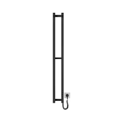 Kupatilski radijator HF SLIM 80W/230V 117x14 cm, crni, uglati
