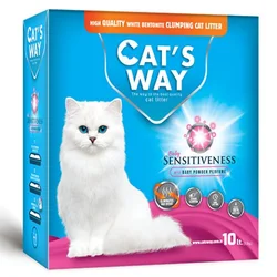 CATS WAY Posip za mačke Box, Bebi puder, 10l