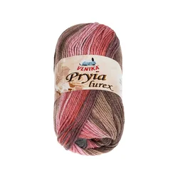 Preja PRYIA lurex - 100 g / 245 m - roza, rjava
