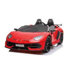 Beneo Dječji auto na akumulator Lamborghini Aventador 12V, crveni, vrata na okomito otvaranje, 2 x 12V motor, 12V baterija, daljinsko upravljanje 2,4 Ghz, mekani EVA kotači, ovjes, lagani start, Mp3 uređaj